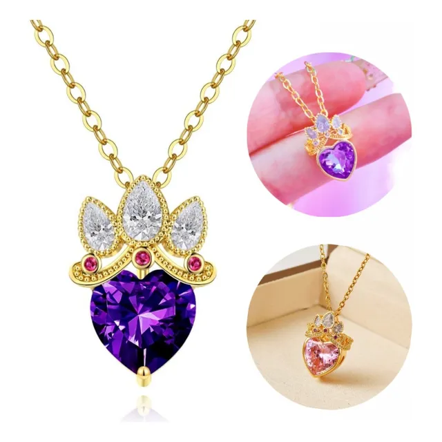 Collar Princesa Corazón Rapunzel Corona Enredados Amo