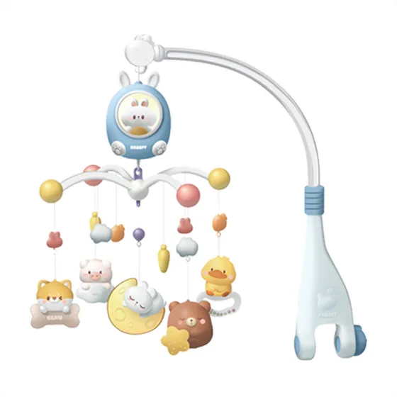 Móbile Elétrico De Bebê Com Chocalho Musical Controle De Som