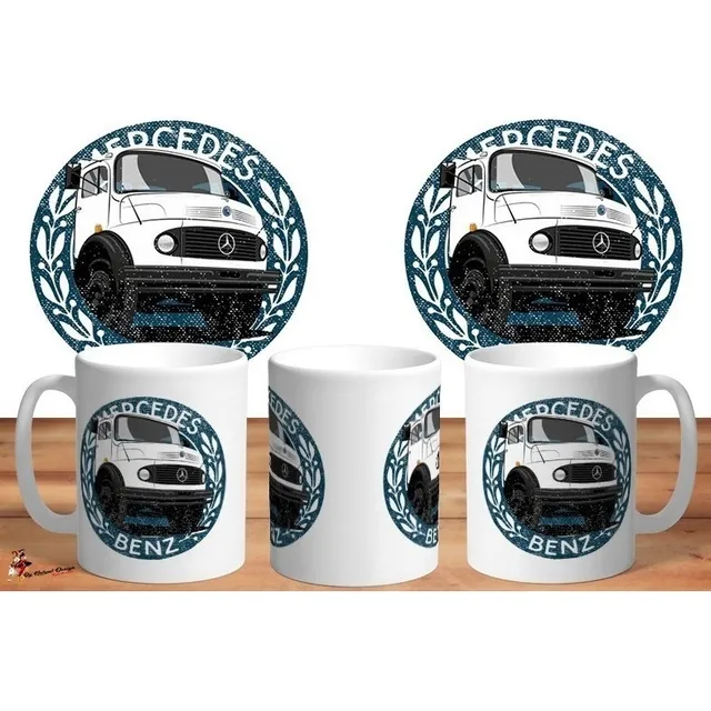 Taza De Ceramica Mercedes Benz 1114 Camion Retro