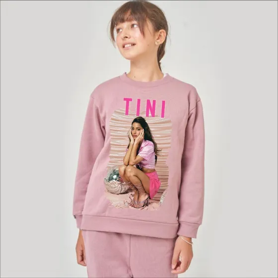 Buzo De Felpa Rosa Sepia Para Niñas De Tini