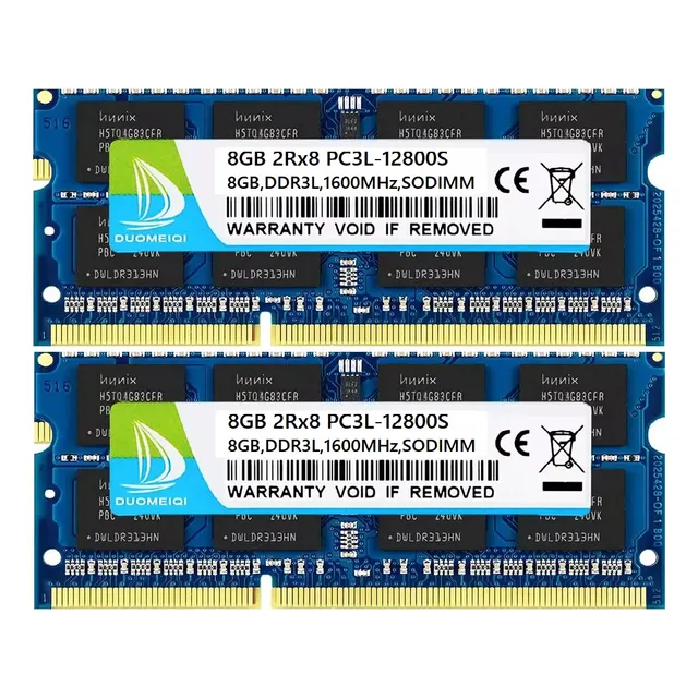Memoria Ram Gamer Ddr3l-1600 sodimm Pc3-12800 16gb (2x8gb) Laptops Duomeiqi 204PIN