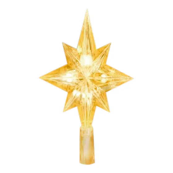 Estrella Destello Led Navideña Decoracion Arbol Navidad 18cm