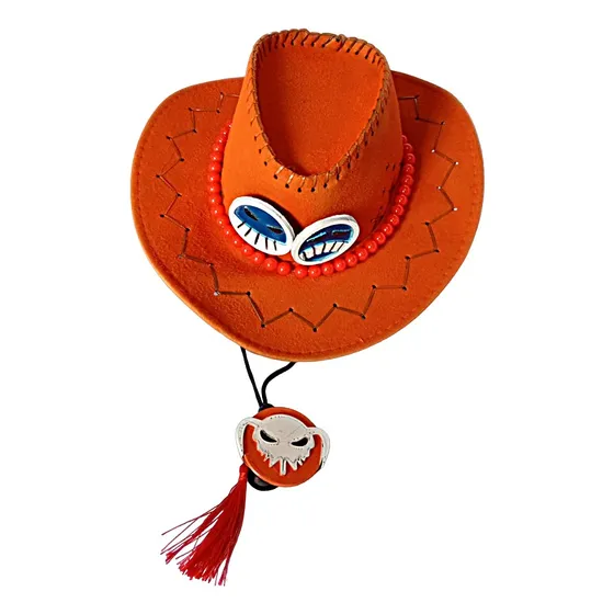 Sombrero Ace D Luffy Cosplay One Piece Vaquero Ojos