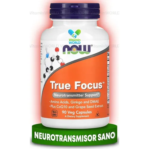 Now Foods True Focus Aminoácidos 90 Capsulas Veganas Sabor Sin Sabor