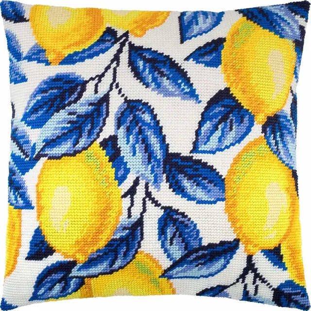 Limon Kit Agujas. Almohada 15.7 In. Lienzo Impeso Para