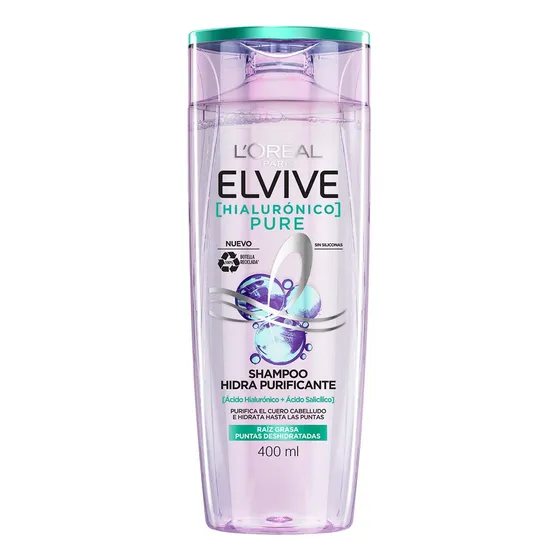 Shampoo Elvive Hialurónico Pure X 400 Ml
