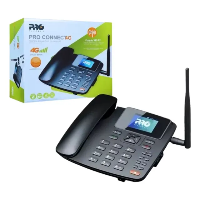 Telefone Rural De Mesa 4g Wifii Procs-5040w Proeletronic 
