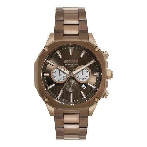 Relógio Orient Cronógrafo MBSCC053 N1NX Couro Marrom Resistente