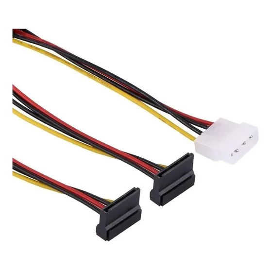 Cabo Y Adaptador 2 Sata Femêa Para 1 Ide Molex Macho 040