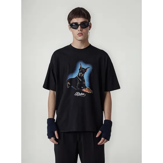 Remera Hombre Manga Corta Con Estampa Boxy Fit Dobbie