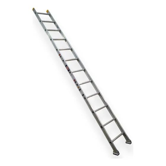 Escalera Recta Ferretera De Aluminio Akron 12 Esc 81-99 Color Plateado
