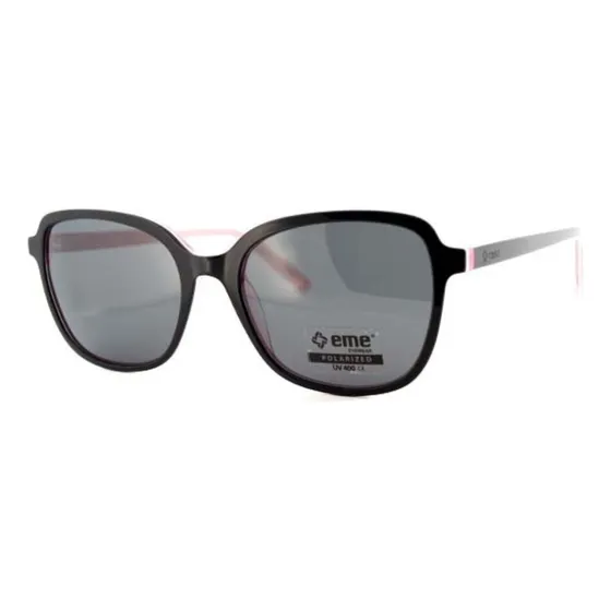 Lentes De Sol Eme - 7631 Diseño Negro Y Rosa C4