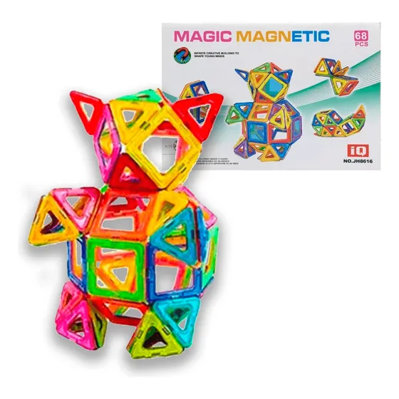 Magic Magnetic Bloques Para Armar 68 Piezas