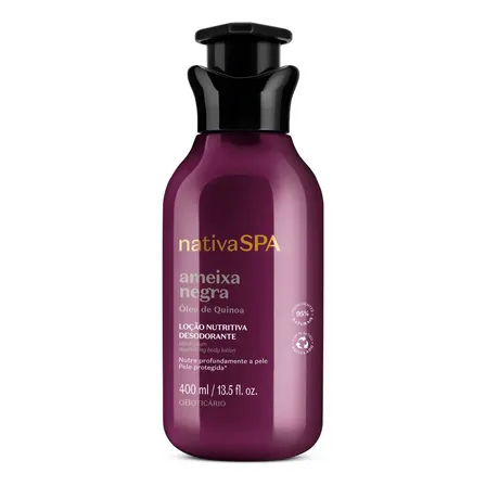 Loção Hidratante Desodorante Corporal Nativa Spa Ameixa Negra O Boticário 400ml
