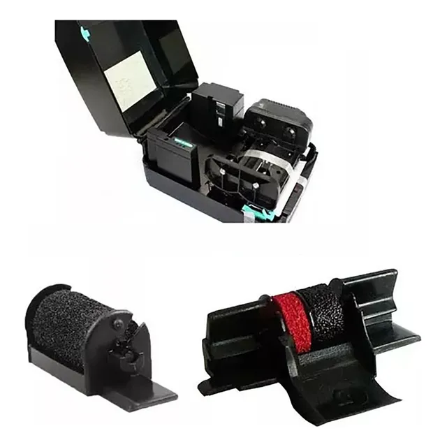 10 Rodillos Entintador Para Sumadora Negro/rojo Casio Ir-40t