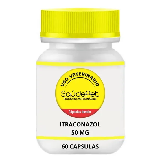 Itraconazol 50mg Pote Com 60 Cápsulas - Uso Veterinário