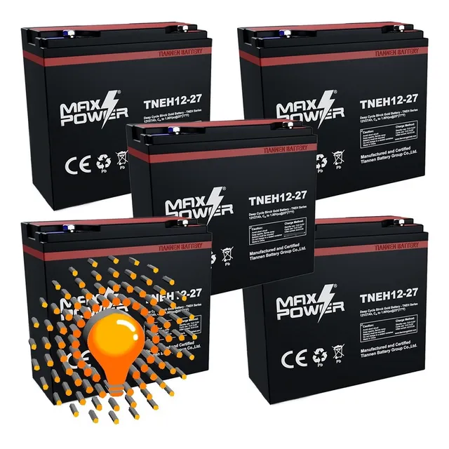 Bateria Vrla Gel 12v 27ah Maxpower- Motos Eléctricas Pack X5