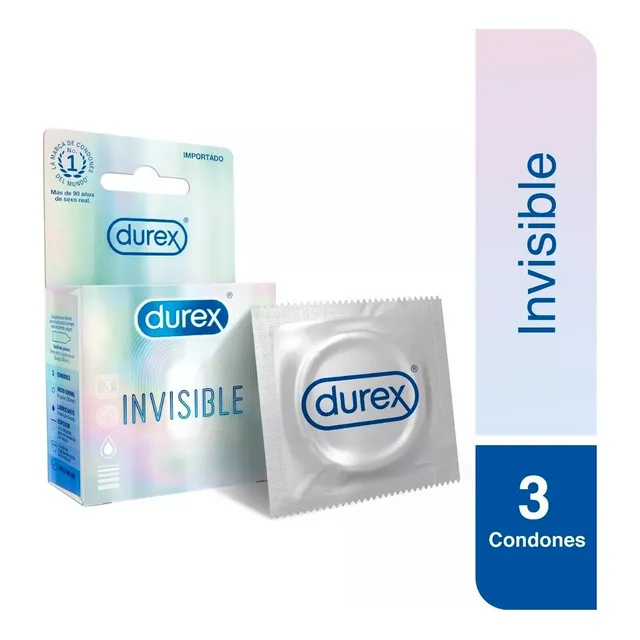 Durex Sensitivo Invisible Cj 3 Condones De Látex