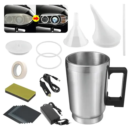Copo De Polimento Para Polímero Revitalizador Farol Carro Moto Kit Vitrificador Limpeza De Farol E Produto Para Polimento Kit Acessórios Profissional Sem Líquido Incluso.