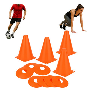 Kit Treino Funcional Futebol Educação Física Cones E Discos Kit Treino Funcional Futebol Educação Física Cones E Discos