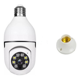 Câmera Lampada Espiã Full Hd Wi-fi Noturna Branca Zoom Câmera Lampada Espiã Full Hd Wi-fi Noturna Branca Zoom