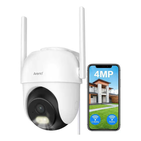 Camara Seguridad Exterior Wifi 5.8ghz Arenti Op1 Color Blanc