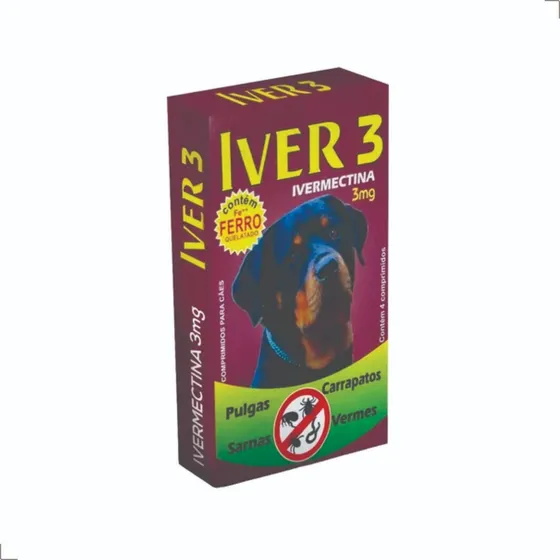 Cachorros Com Carrapatos Iver 3 Mg 4 Cp 7,5kg A 30 Kg