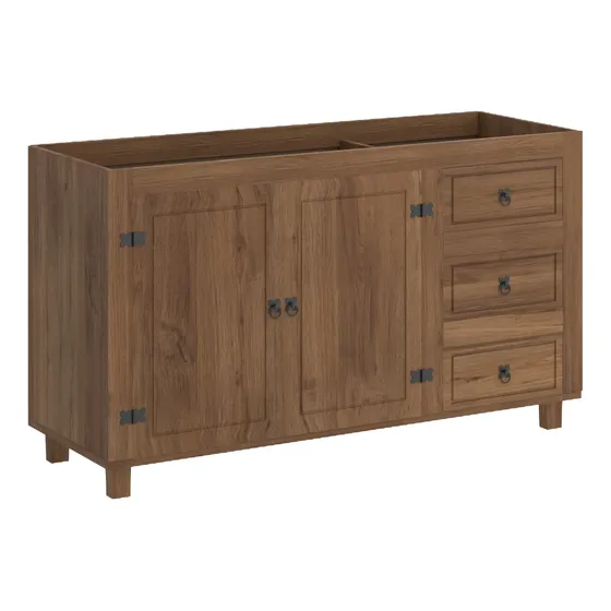Bajo Mesada 2 Puertas, 3 Cajones - Linea Mexicana - Nat / Ng