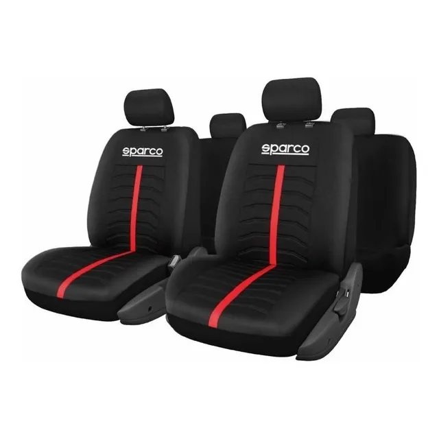 Cubreasiento Sparco Universal Negro Rojo Azul Gruesos Polyes