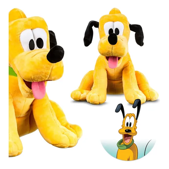 Pelucia Pluto Turma Do Mickey Antialérgico Com Som Cor Amarelo