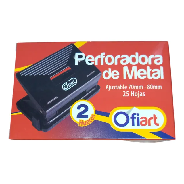 Perforadora Abre Huecos De Metal 25 Hojas 2 Huecos
