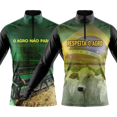 Kit 2 Camisas Camiseta Agro Térmica Uv Fazenda Agricultura