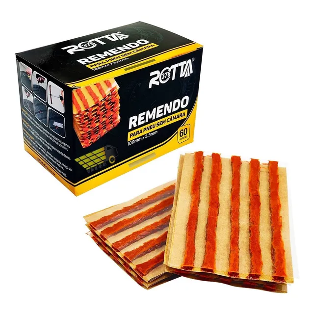 Refil Conserto Macarrao 4mm De Pneu Sem Câmara Caixa 60 Pc