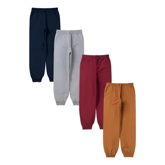 4 Calça Uniforme Escolar Moletom Menino Menina Frio 1 Ao 16