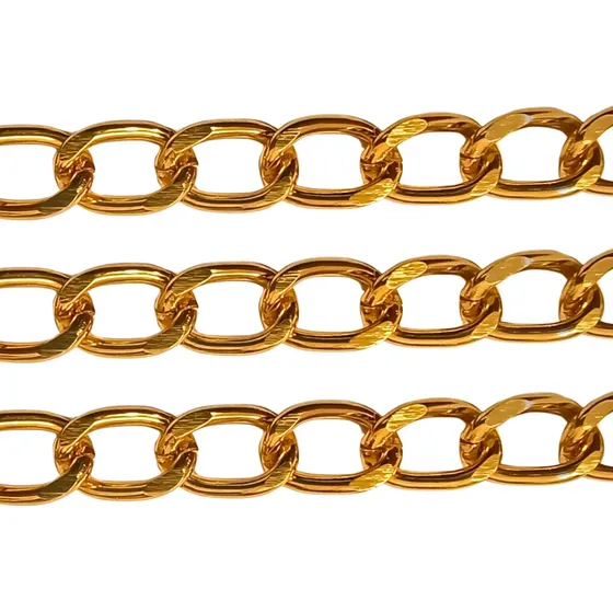 Cadena Bijou Aluminio #3 De 10mm X Rollo No Se Oxida