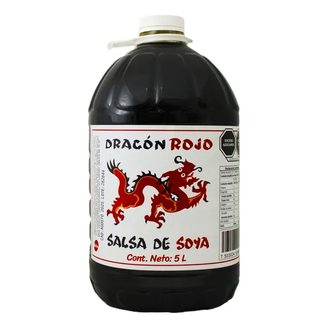 Salsa De Soya - 5 Litros - Dragon Rojo China, Japonesa Sushi