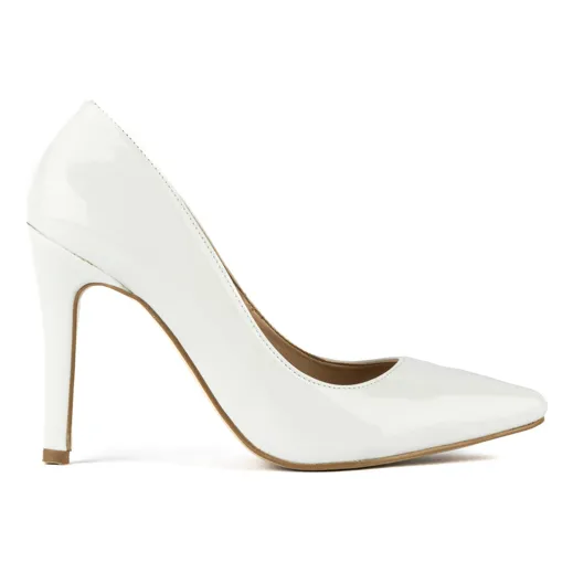 Zapatilla Tacón Puntal Charol 8cm Para Mujer Walki Mónica