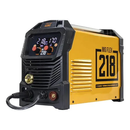 Máquina De Solda Multiprocesso Mig Flex 218a Pró Euro Mig Sem Gás Mma Tig/lift Laranja/preto 220v