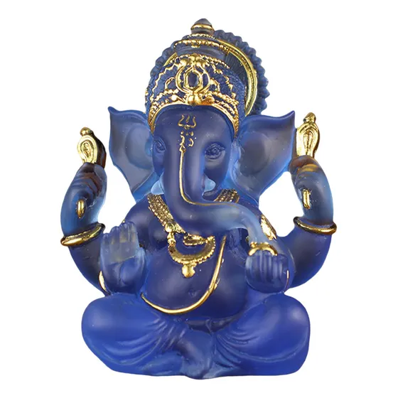 Estatuilla De Ganesha, Azul Azul Elefante Azul Elefante Azul