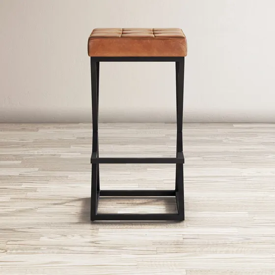 Taburete Cuero Jofran Brooks 15.0 In Largo X Ancho 26.8 Alto