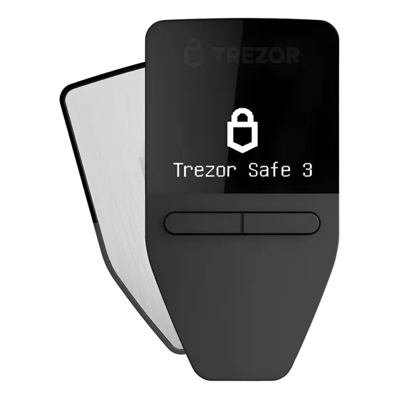 Trezor Safe 3 Hardware Wallet Carteira Para Crypto Silver Stellar Silver