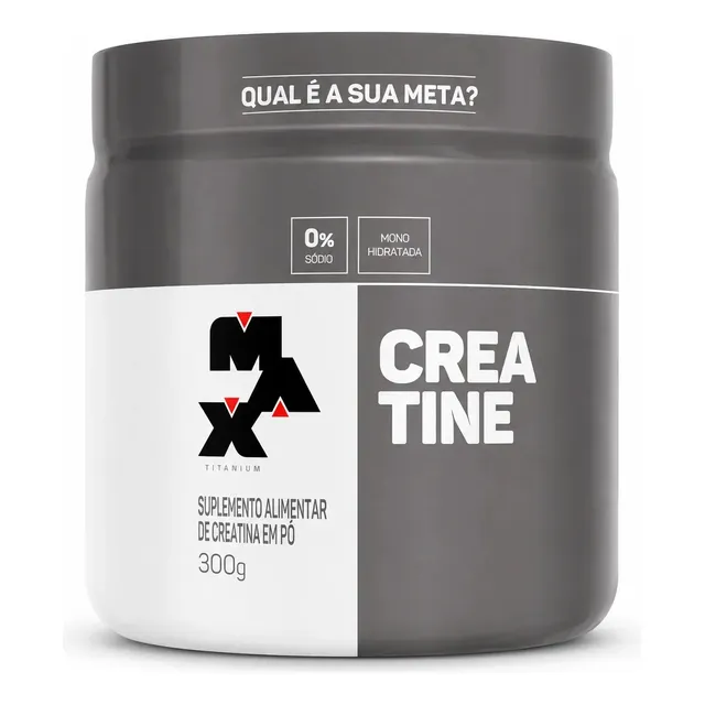 Creatina Max Titanium Monohidratada Em Pó Pote 300g Creatina Po Sem Sabor