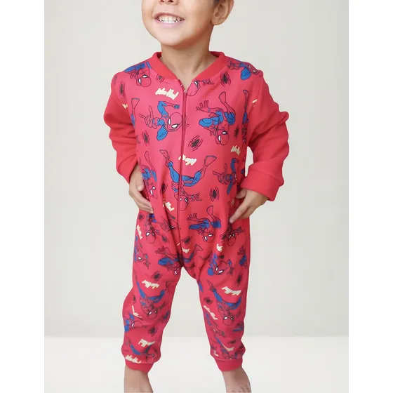 Pijama Polar Nene Spiderman Enterito Marvel Varon 4 Años