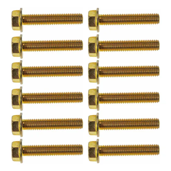 Paq. 12 Perno Con Brida Hexagonal Roscada M8-1.25 980-440d