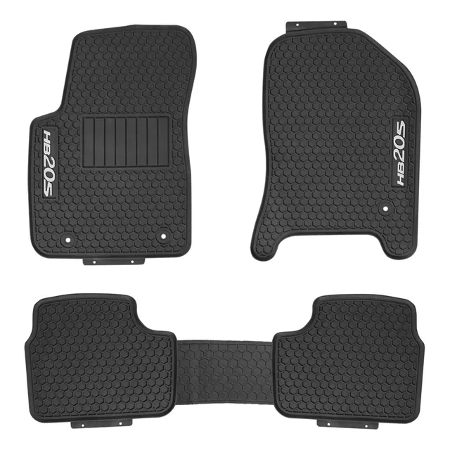 Alfombras Spaco Látex Hyundai Hb20 Sedan 2004-2020 Negro