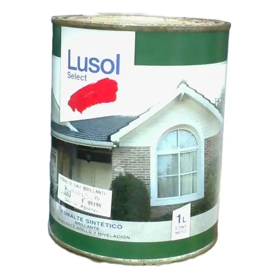 Pintura Lusol 4litro Brillante Sintetica Color Blanco Blanco Brillante