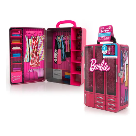 Barbie Guarda Muñecas Accesorios Estuche Metal +3 Años Orig.