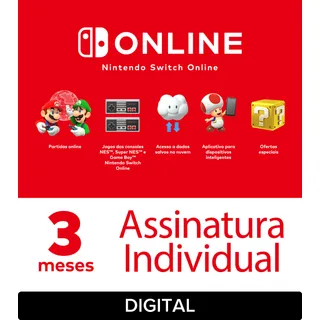 Nintendo Switch Online Assinatura 3 Meses (digital) Nintendo Switch Online Assinatura 3 Meses (digital)