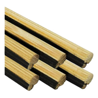 Kit 6 Barra Poleiro Madeira Estriado Frisado Com Lixa 10 Mm Kit 6 Barra Poleiro Madeira Estriado Frisado Com Lixa 10 Mm