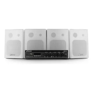Kit Som Ambiente Amplificador Slim 800 4 Caixas Ps 200 Frahm 10m Fio Kit Som Ambiente Amplificador Slim 800 4 Caixas Ps 200 Frahm 10m Fio
